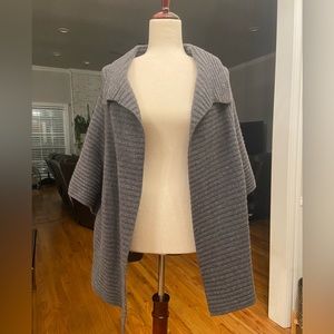 TALBOTS Pure Merino Wool Ribben Poncho Cardigan Sweater size 3X